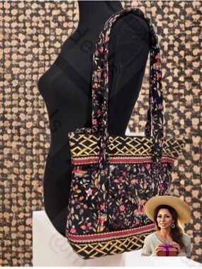 Vintage Vera Bradley Original Villager Small Shoulder Bag Zip Tote in Ming 2001